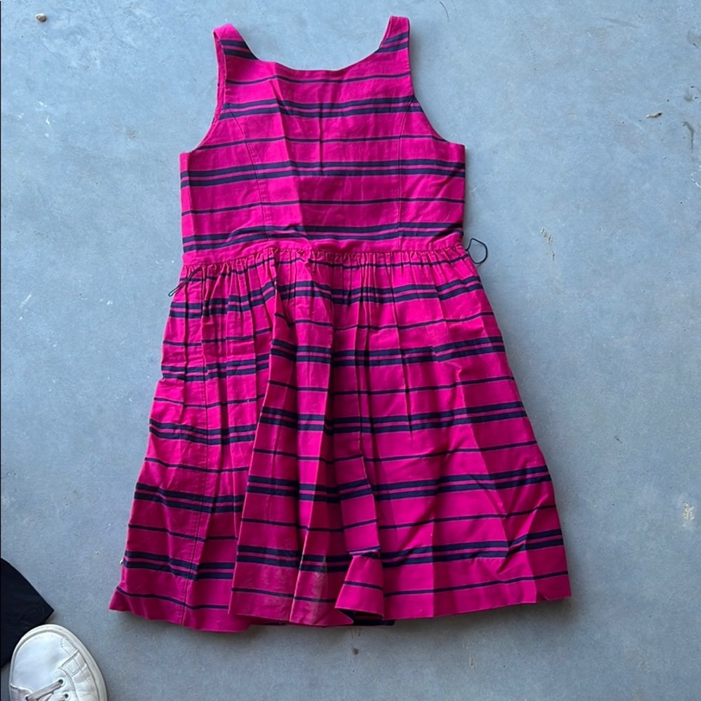 Polo pink and blue striped dress- size 6X